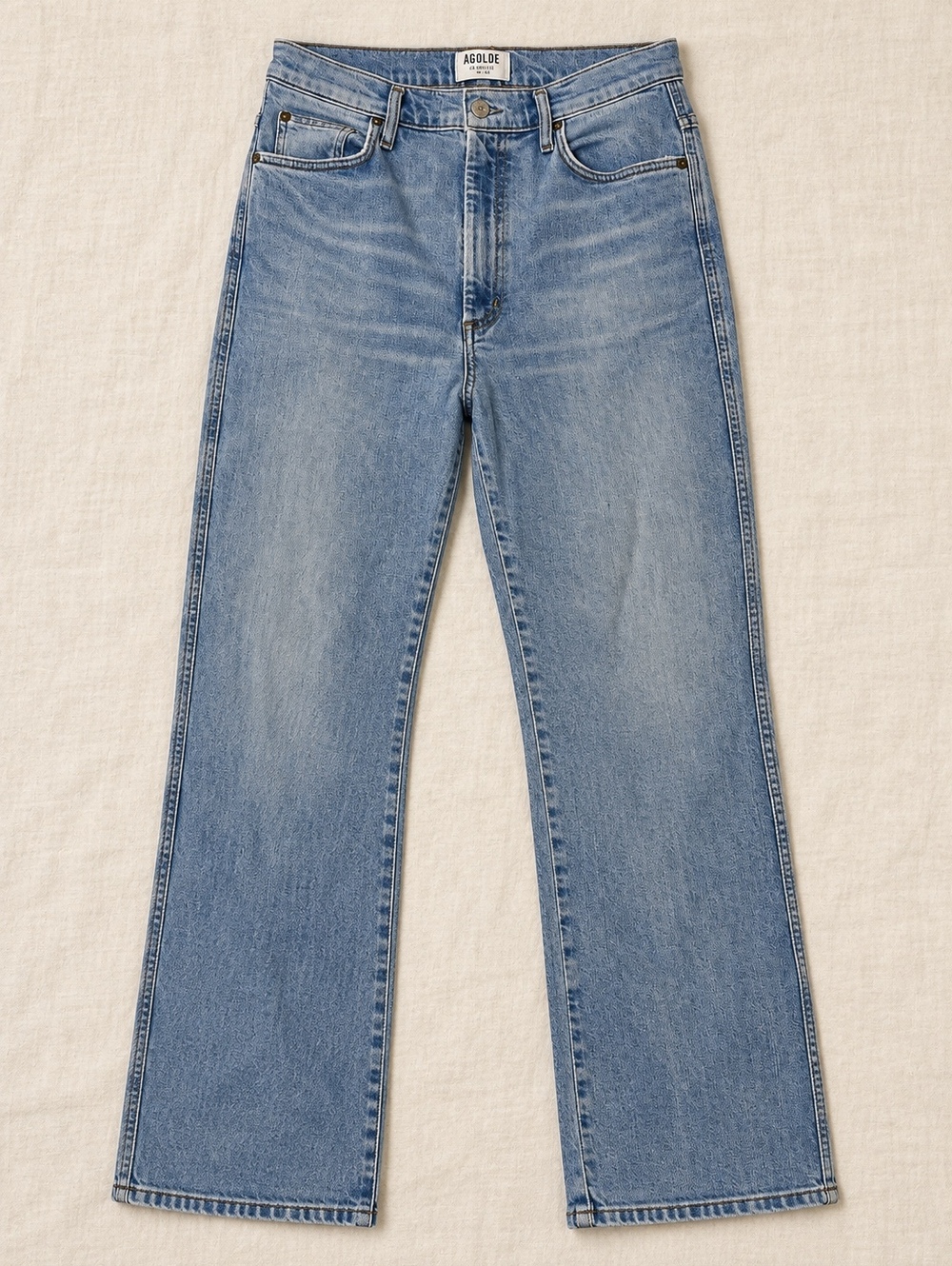 AGOLDE Pinch Waist Kick High Rise Jeans | Light Blue Wash